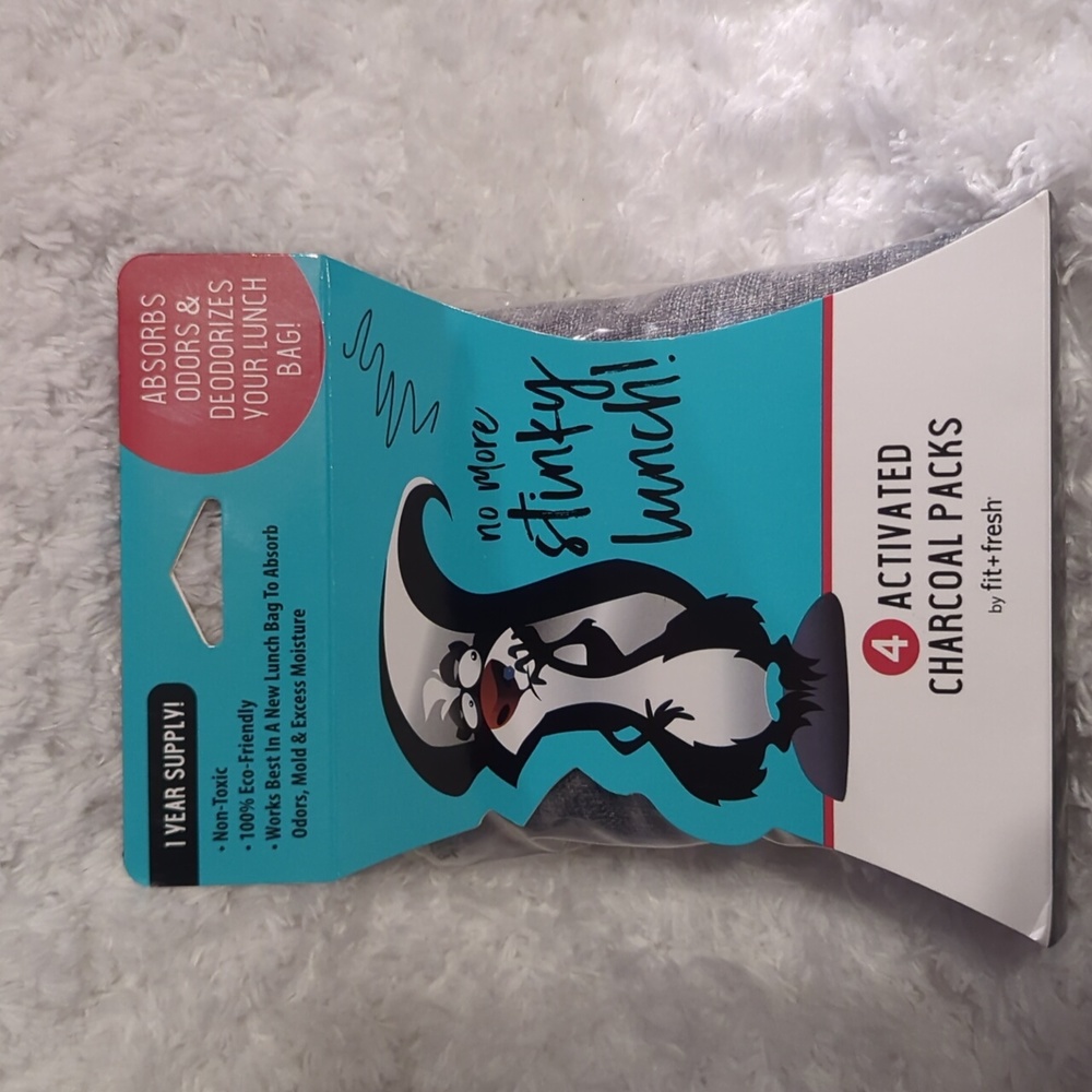 Fit + Fresh®, Four (4) Activated Charcoal Packs, New